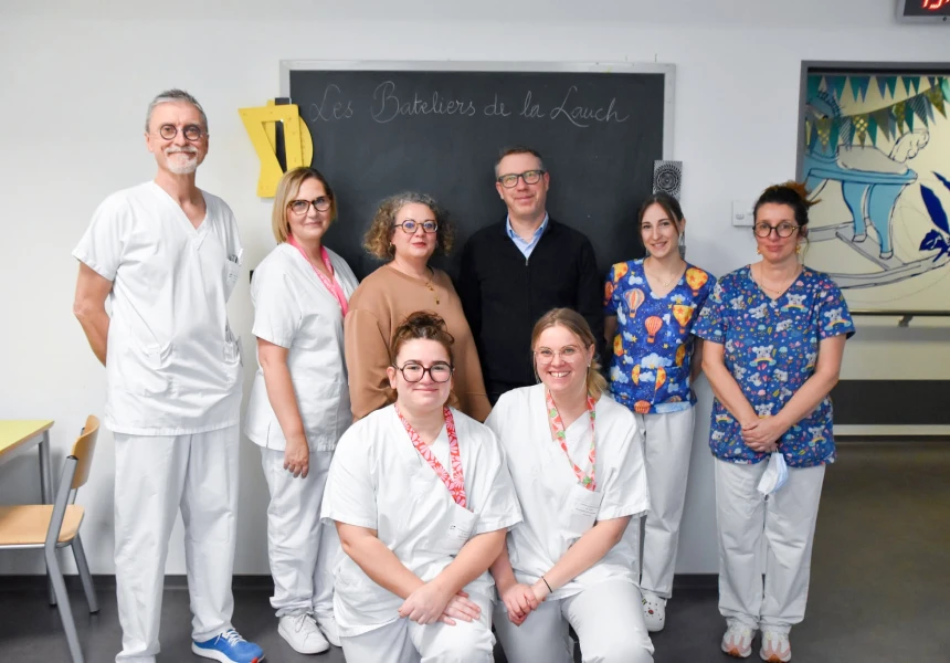 Remise du don des Bateliers de la Lauch au service de pédiatrie